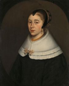 Portrait of a Woman, thought to be Catharina Kettingh (1626/27-73), Wife of Bartholomeus..., 1650. Creator: Dirck Craey
