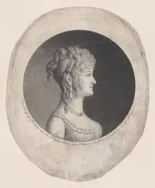 Portrait of a woman to right, 1786-93. Creator: Gilles Louis Chrétien