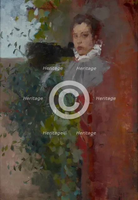 Portrait of a Woman-two-sided painting, c1885. Creator: Olga Boznanska.