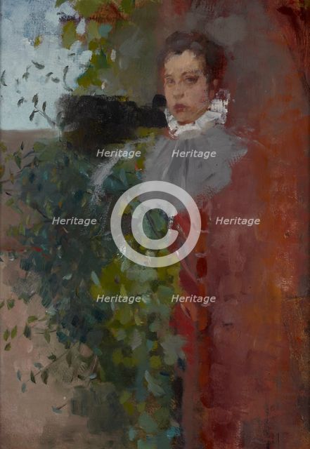 Portrait of a Woman-two-sided painting, c1885. Creator: Olga Boznanska.