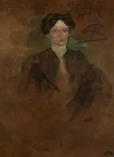 Portrait of a Woman-two-sided painting, c1900. Creator: Olga Boznanska