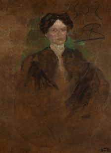 Portrait of a Woman-two-sided painting, c1900. Creator: Olga Boznanska