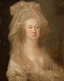 Portrait of a Woman wearing a Veil, c1785-1795. Creator: German Master