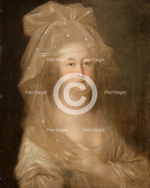 Portrait of a Woman wearing a Veil, c1785-1795. Creator: German Master.