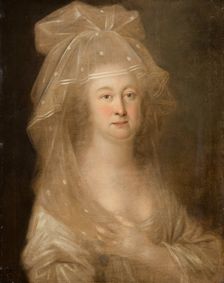 Portrait of a Woman wearing a Veil, c1785-1795. Creator: German Master
