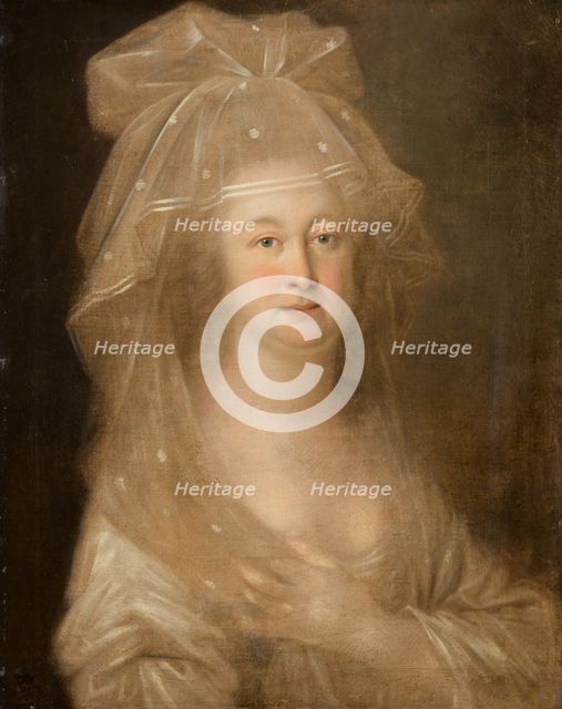 Portrait of a Woman wearing a Veil, c1785-1795. Creator: German Master.