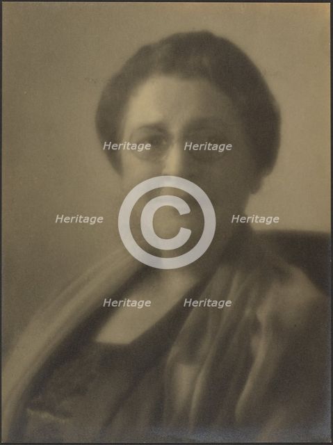 Portrait of a Woman Wearing Spectacles, 1907-1943. Creator: Louis Fleckenstein.