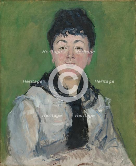 Portrait of a Woman with a Black Fichu, c. 1878. Creator: Edouard Manet.