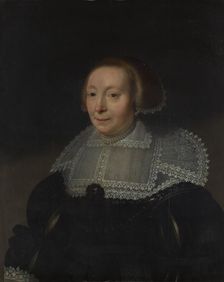 Portrait of a Woman with a Lace Collar, ca. 1632-35. Creator: Michiel van Mierevelt