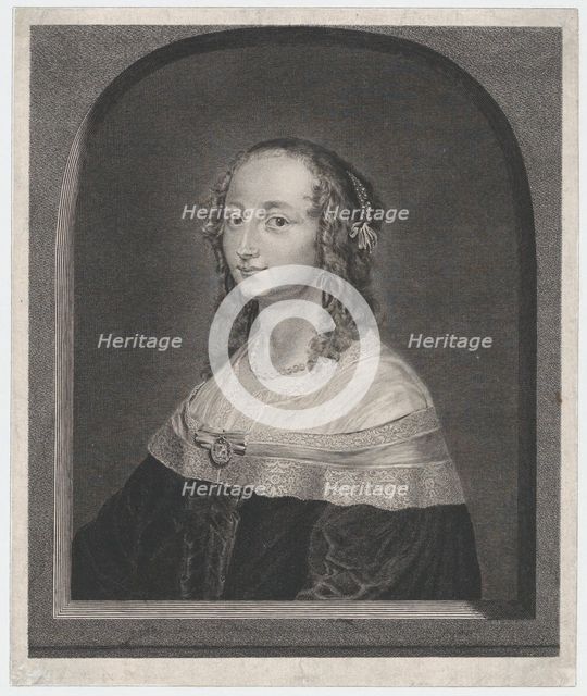 Portrait of a woman with a lace collar and a necklace, possibly Rubens' wife, ca. 1..., ca. 1712-64. Creator: Francesco Zucchi.