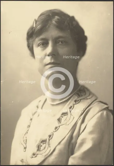 Portrait of a Woman with Applique Collar, 1907-1943. Creator: Louis Fleckenstein.