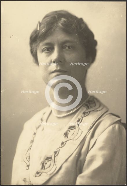 Portrait of a Woman with Applique Collar, 1907-1943. Creator: Louis Fleckenstein.