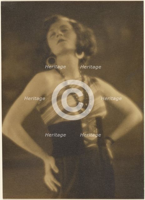 Portrait of a Woman with Arms Akimbo, 1907-1943. Creator: Louis Fleckenstein.