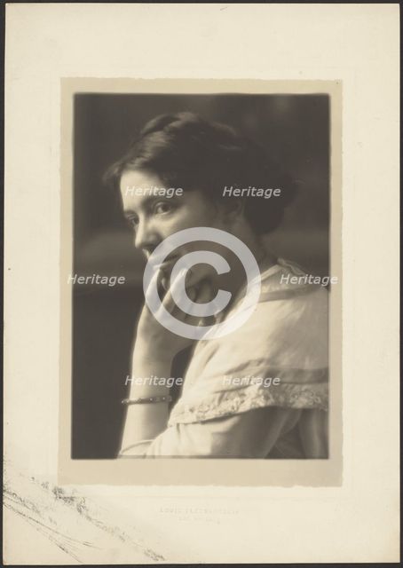 Portrait of a Woman with Bangle, 1907-1943. Creator: Louis Fleckenstein.