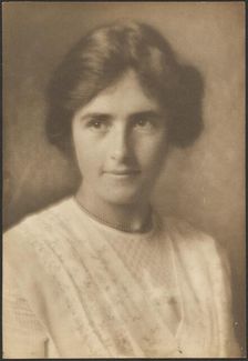 Portrait of a Woman with Bead Necklace, 1907-1943. Creator: Louis Fleckenstein