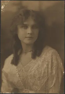 Portrait of a Woman with Beaded Fringe Dress, 1907-1943. Creator: Louis Fleckenstein