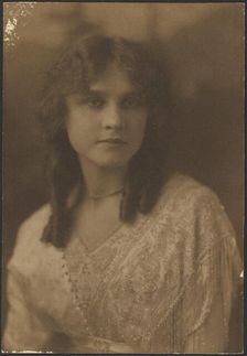 Portrait of a Woman with Beaded Fringe Dress, 1907-1943. Creator: Louis Fleckenstein