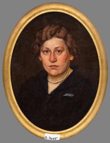 Portrait of a Woman with Beads, 1900-1940. Creator: Milan Thomka Mitrovsky