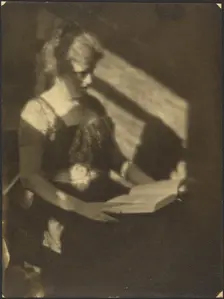 Portrait of a Woman with Book, 1907-1943. Creator: Louis Fleckenstein