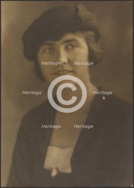 Portrait of a Woman with Cameo Pin, 1907-1924. Creator: Louis Fleckenstein.