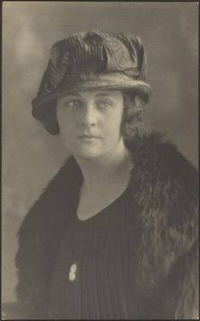 Portrait of a Woman with Cameo Pin, 1907-1943. Creator: Louis Fleckenstein