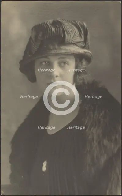 Portrait of a Woman with Cameo Pin, 1907-1943. Creator: Louis Fleckenstein.
