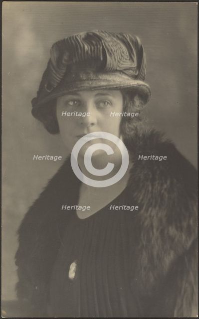 Portrait of a Woman with Cameo Pin, 1907-1943. Creator: Louis Fleckenstein.