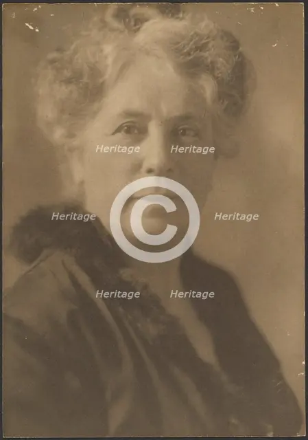 Portrait of a Woman with Fur Collar, 1907-1943. Creator: Louis Fleckenstein.