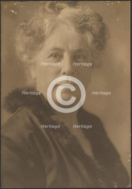 Portrait of a Woman with Fur Collar, 1907-1943. Creator: Louis Fleckenstein.
