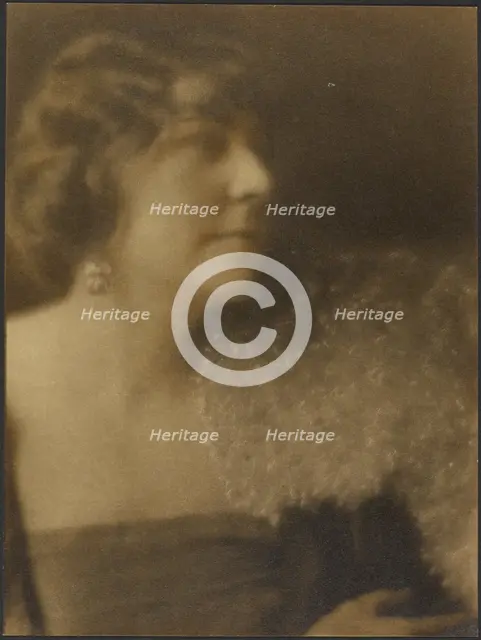 Portrait of a Woman with Flowers, 1907-1943. Creator: Louis Fleckenstein.