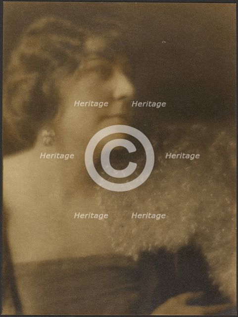 Portrait of a Woman with Flowers, 1907-1943. Creator: Louis Fleckenstein.