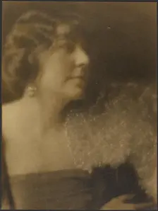 Portrait of a Woman with Flowers, 1907-1943. Creator: Louis Fleckenstein