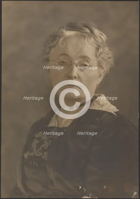 Portrait of a Woman with Glasses, 1907-1924. Creator: Louis Fleckenstein.