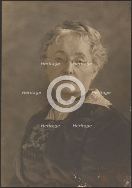 Portrait of a Woman with Glasses, 1907-1924. Creator: Louis Fleckenstein.