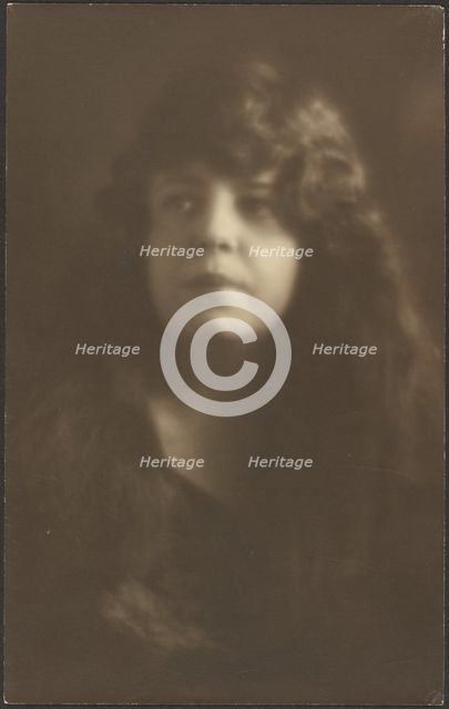Portrait of a Woman with Hair Down, 1907-1943. Creator: Louis Fleckenstein.
