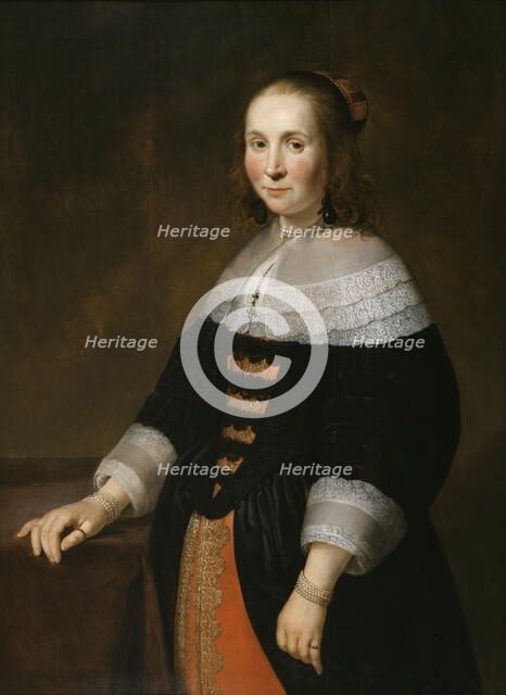 Portrait of a Woman (with her Husband), 1647. Creator: Hendrick Bloemaert.