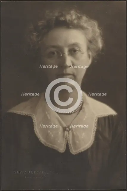 Portrait of a Woman with Jewel Brooch, 1907-1924. Creator: Louis Fleckenstein.