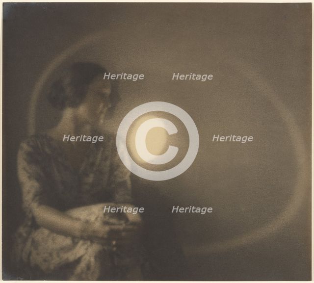 Portrait of a Woman with Light Flash and Ring, 1907-1943. Creator: Louis Fleckenstein.