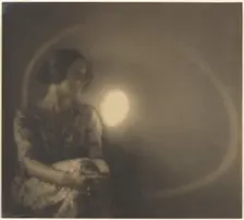 Portrait of a Woman with Light Flash and Ring, 1907-1943. Creator: Louis Fleckenstein