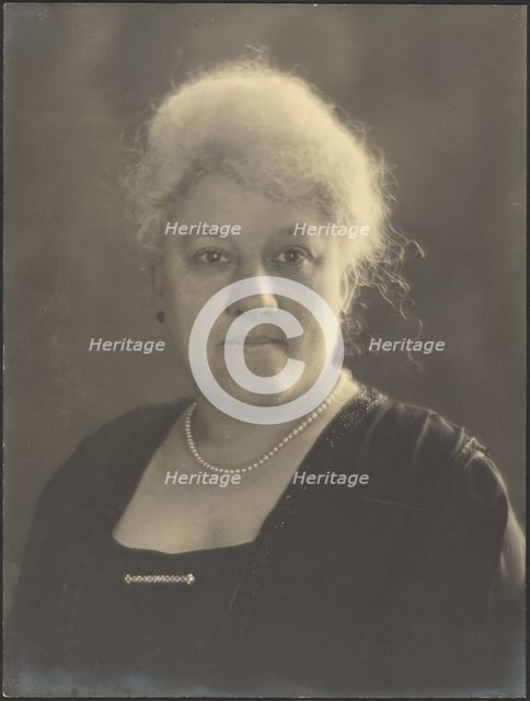 Portrait of a Woman with Pearls and Bar Pin, 1907-1924. Creator: Louis Fleckenstein.