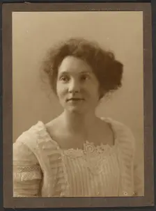 Portrait of a Woman with Pleated Top, 1907-1943. Creator: Louis Fleckenstein