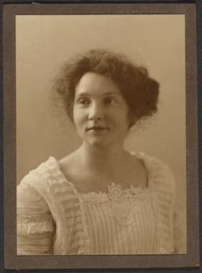 Portrait of a Woman with Pleated Top, 1907-1943. Creator: Louis Fleckenstein