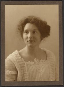 Portrait of a Woman with Pleated Top, 1907-1943. Creator: Louis Fleckenstein