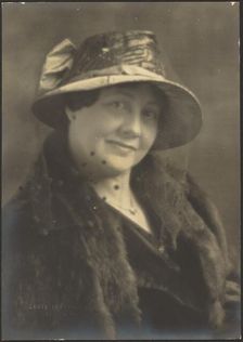 Portrait of a Woman with Polka Dot Veil, 1907-1924. Creator: Louis Fleckenstein
