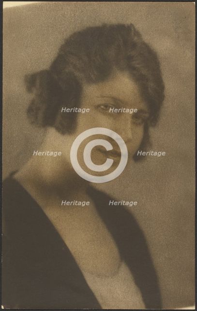 Portrait of a Woman with Short Hair, 1907-1943. Creator: Louis Fleckenstein.