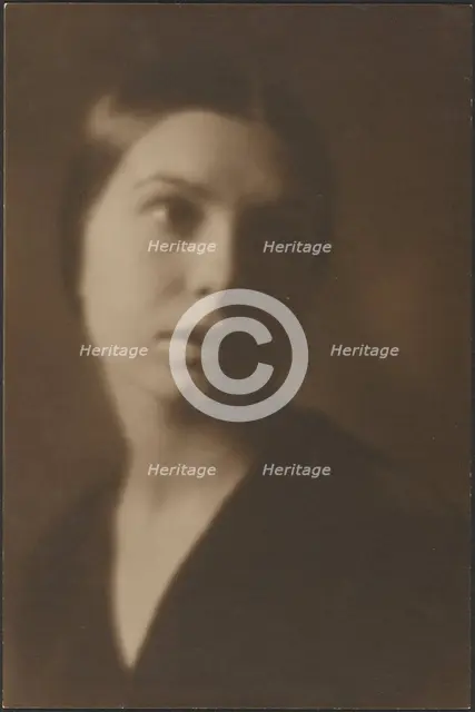 Portrait of a Woman with Tilted Head, 1907-1943. Creator: Louis Fleckenstein.