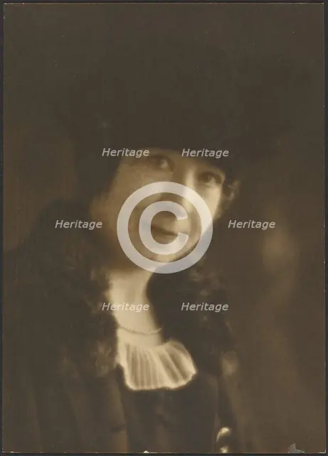 Portrait of a Woman with Veil, 1907-1943. Creator: Louis Fleckenstein.