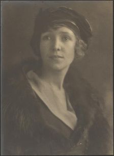 Portrait of a Woman with Velvet Hat, 1907-1943. Creator: Louis Fleckenstein