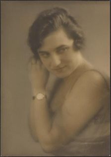 Portrait of a Woman with Watch, 1907-1924. Creator: Louis Fleckenstein