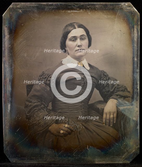 Portrait of a Woman, about 1858. Creator: Jacob Byerly.